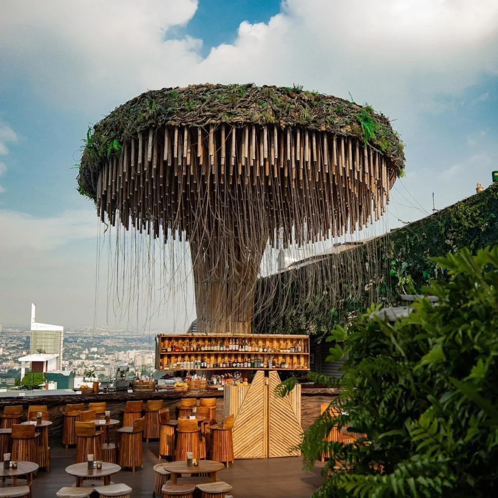 Tichuca´s tree bar facing Bangkok the city of angels